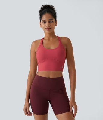 SoftlyZero™ Plush Cut Out Cropped Yoga Tank Top
