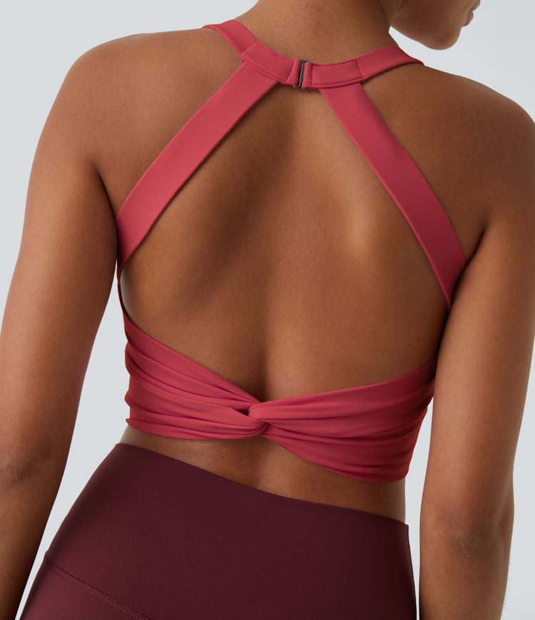 SoftlyZero™ Plush Cut Out Cropped Yoga Tank Top