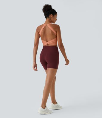 SoftlyZero™ Plush Cut Out Cropped Yoga Tank Top