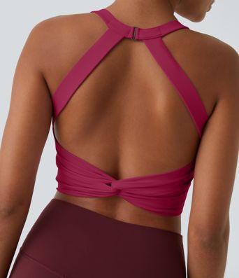 SoftlyZero™ yoga débardeur coupé et découpé à faible maintien pour bonnets A-C