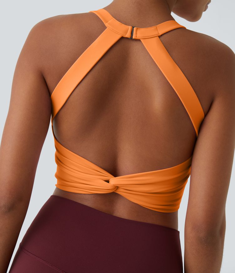 SoftlyZero™ Plush Cut Out Cropped Yoga Tank Top