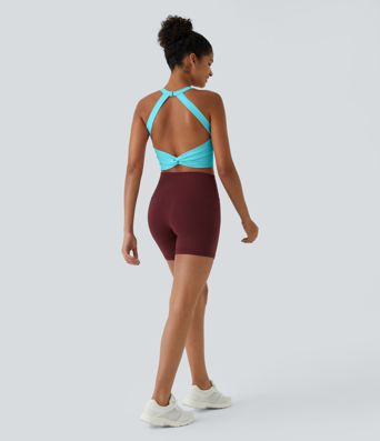 Softlyzero™ Plush Rückenfreies, ausgeschnittenes, gedrehtes, kurz geschnittenes Yoga-Tanktop Softlyzero™ Plush Rückenfreies, ausgeschnittenes, gedrehtes, kurz geschnittenes Yoga-Tanktop
