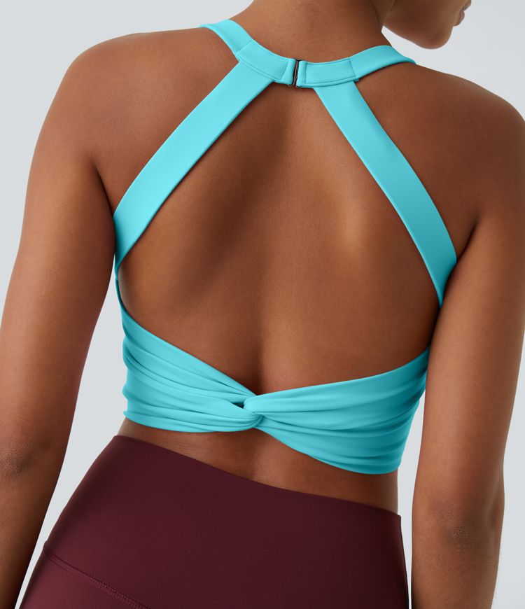 Women's SoftlyZero™ Plush Cut Out Cropped Yoga Tank Top - Halara