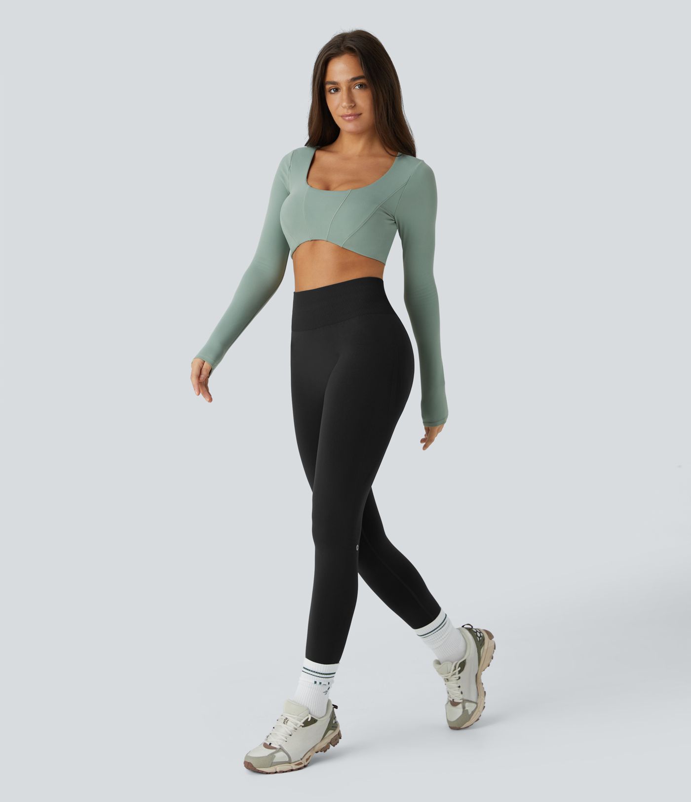 OneForm - Yoga-Leggings mit mittelhohem Bund, Bauchkontrolle und nahtlosem Flow - Po-Lifting