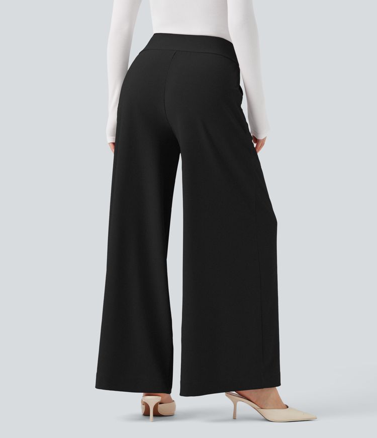 Halara Flex™ High Waisted Micro Waffle Work Baggy Pants with Pockets