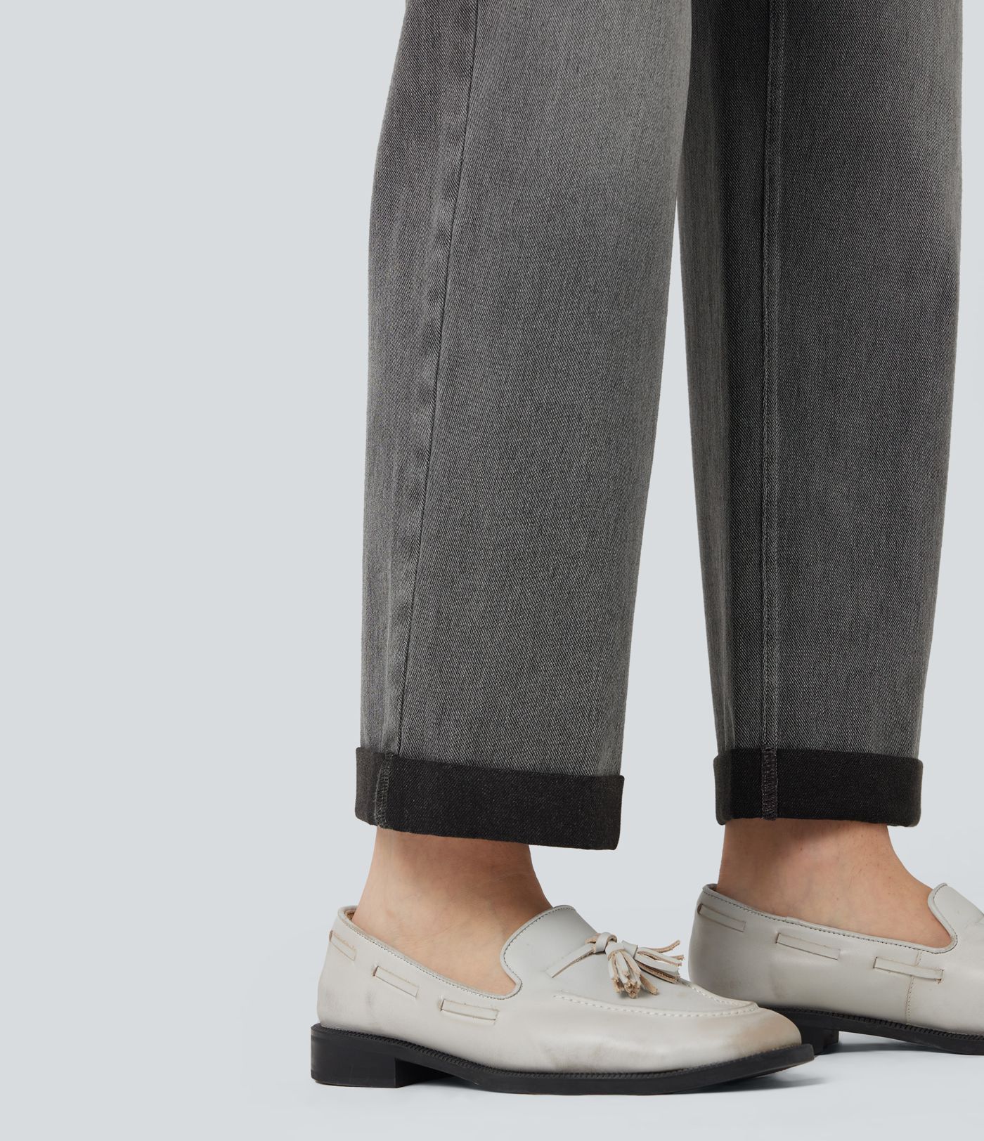 Halara Flex™ Jeans mit mittelhohem Bund, geradem Bein und Taschen