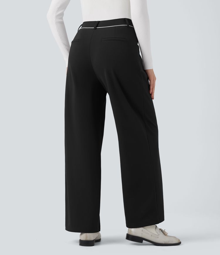 SoftlyZero™ Plush Thermal Mid Rise Straight Leg Work Pants with Pockets