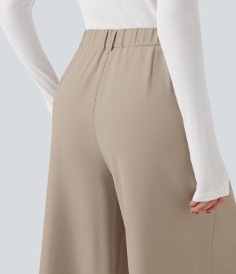 Baggy-Stoffhose mit hohem Bund und Seitentaschen - schnelltrocknend, UPF40+