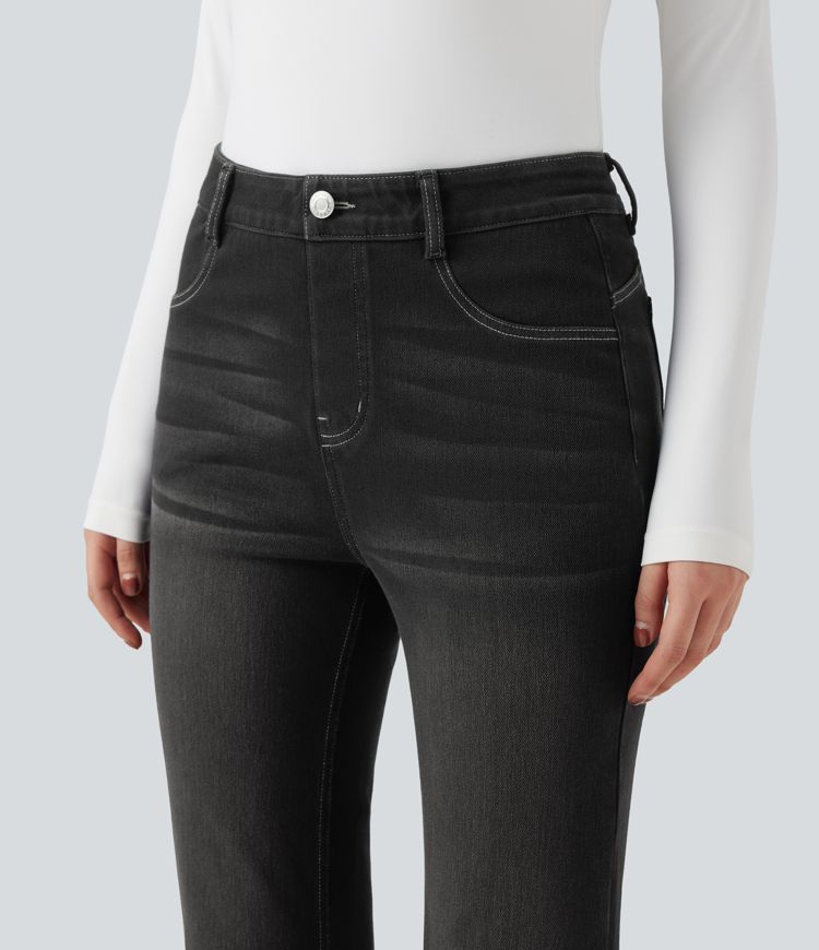 Legging denim bootcut Halara Flex™ gainant effet push-up taille haute avec poches