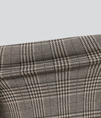 Pantalon tailleur coupe droite pied-de-poule carreaux Halara Flex™ taille haute avec poches