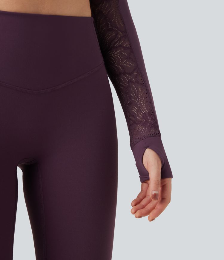 Gilet de yoga SoftlyZero™ avec dents contrastées légères et double fermeture éclair – UPF50+