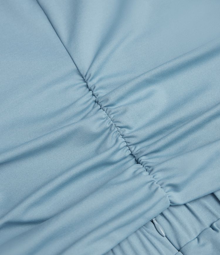 Jumpsuit casual ancho de cuello barco y manga larga con bolsillos (edición Easy Peezy)