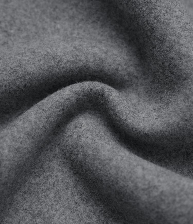 Falda midi casual de polar con abertura y tiro alto