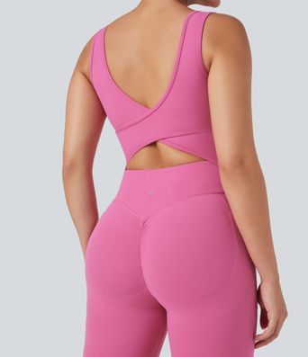 Halara UltraSculpt™ V Neck Tummy Control Butt Lifting Workout Jumpsuit with Pockets Halara UltraSculpt™ V Neck Tummy Control Butt Lifting Workout Jumpsuit with Pockets