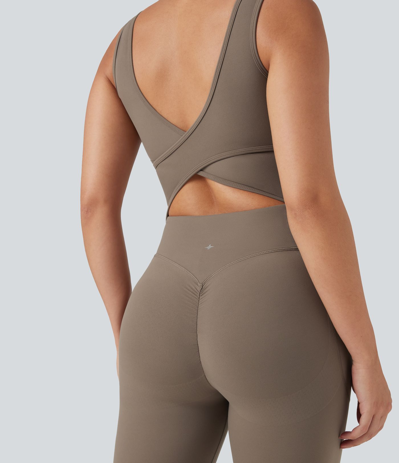 Halara UltraSculpt™ V Neck Butt Lifting Workout Jumpsuit with Pockets