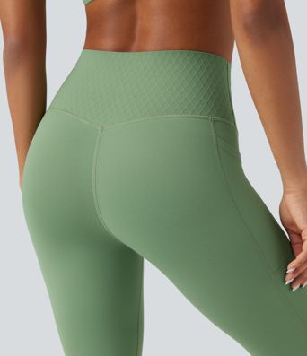 Halara UltraSculpt™ High Waisted Tummy Control Yoga 7/8 Leggings with Pockets