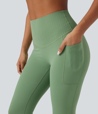 Halara UltraSculpt™ High Waisted Tummy Control Yoga 7/8 Leggings with Pockets