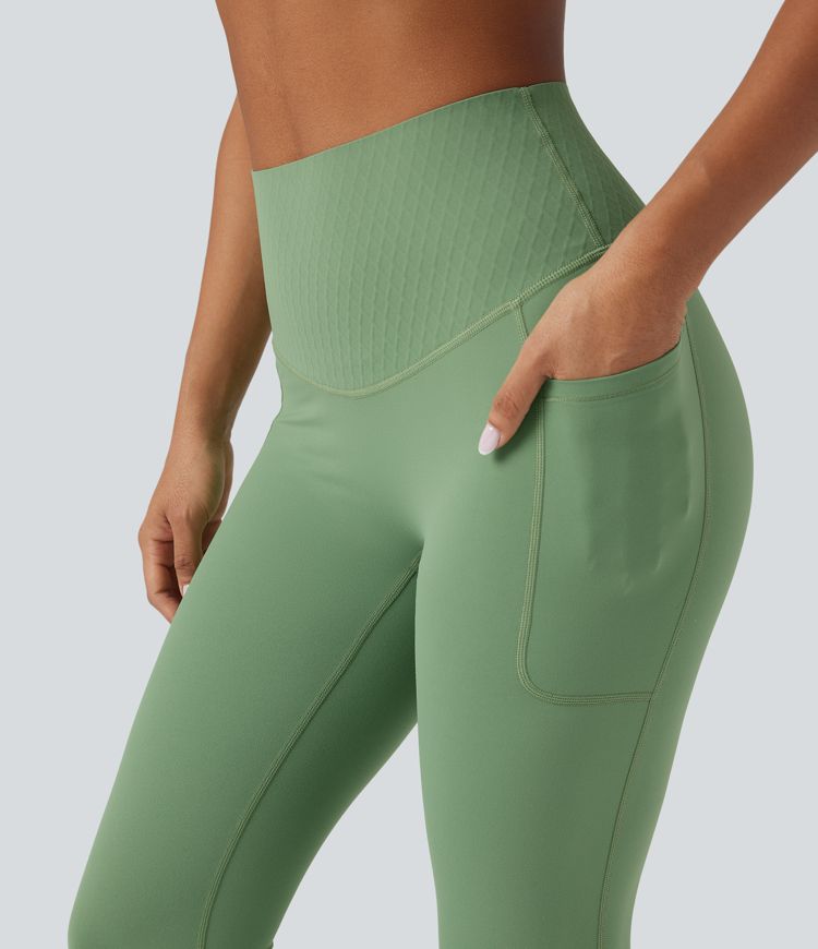 Halara UltraSculpt™ High Waisted Tummy Control Yoga 7/8 Leggings with Pockets