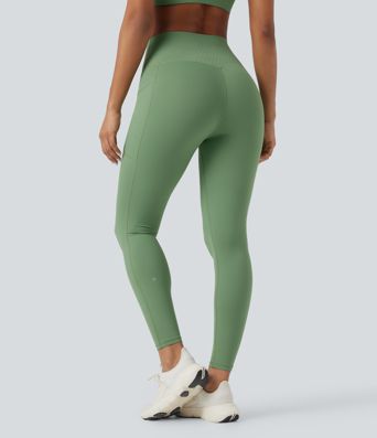 Halara UltraSculpt™ High Waisted Tummy Control Yoga 7/8 Leggings with Pockets
