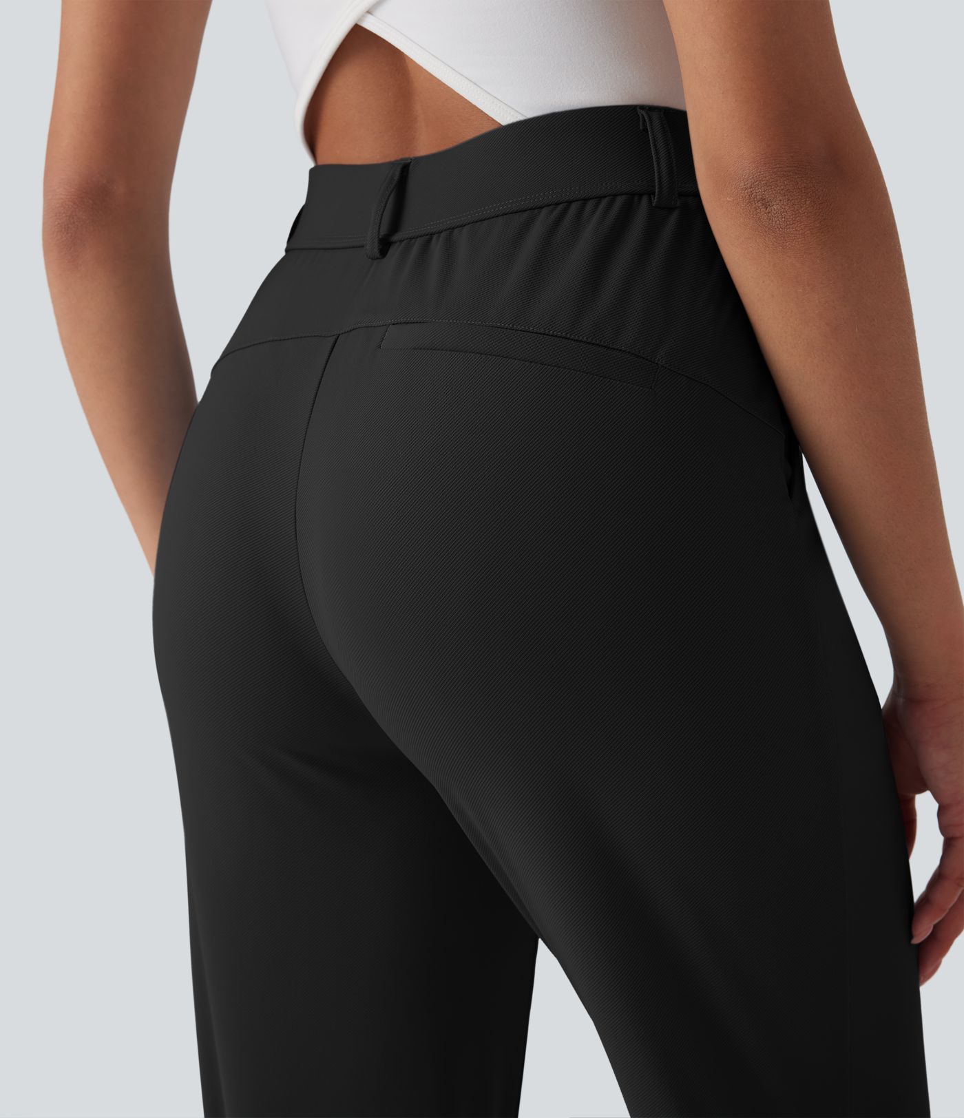 High Waisted Pockets Quick Dry Golf Joggers-Golf Tee Pocket-UPF40+