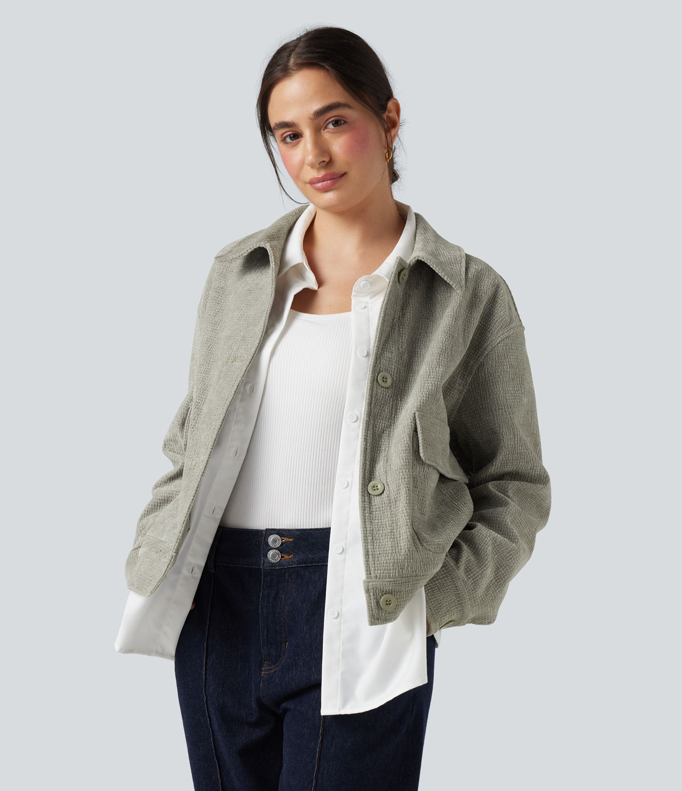 Jacke mit langen Ärmeln und Taschen