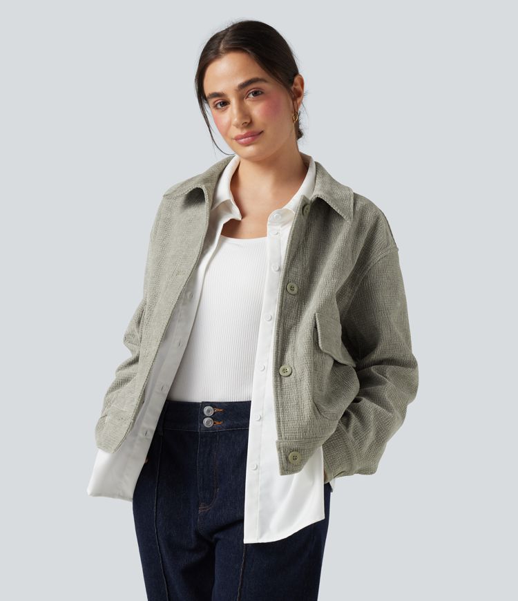 Jacke mit langen Ärmeln und Taschen