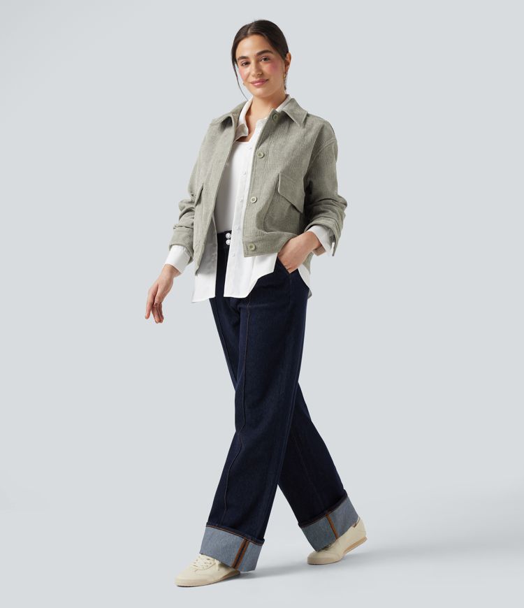 Jacke mit langen Ärmeln und Taschen