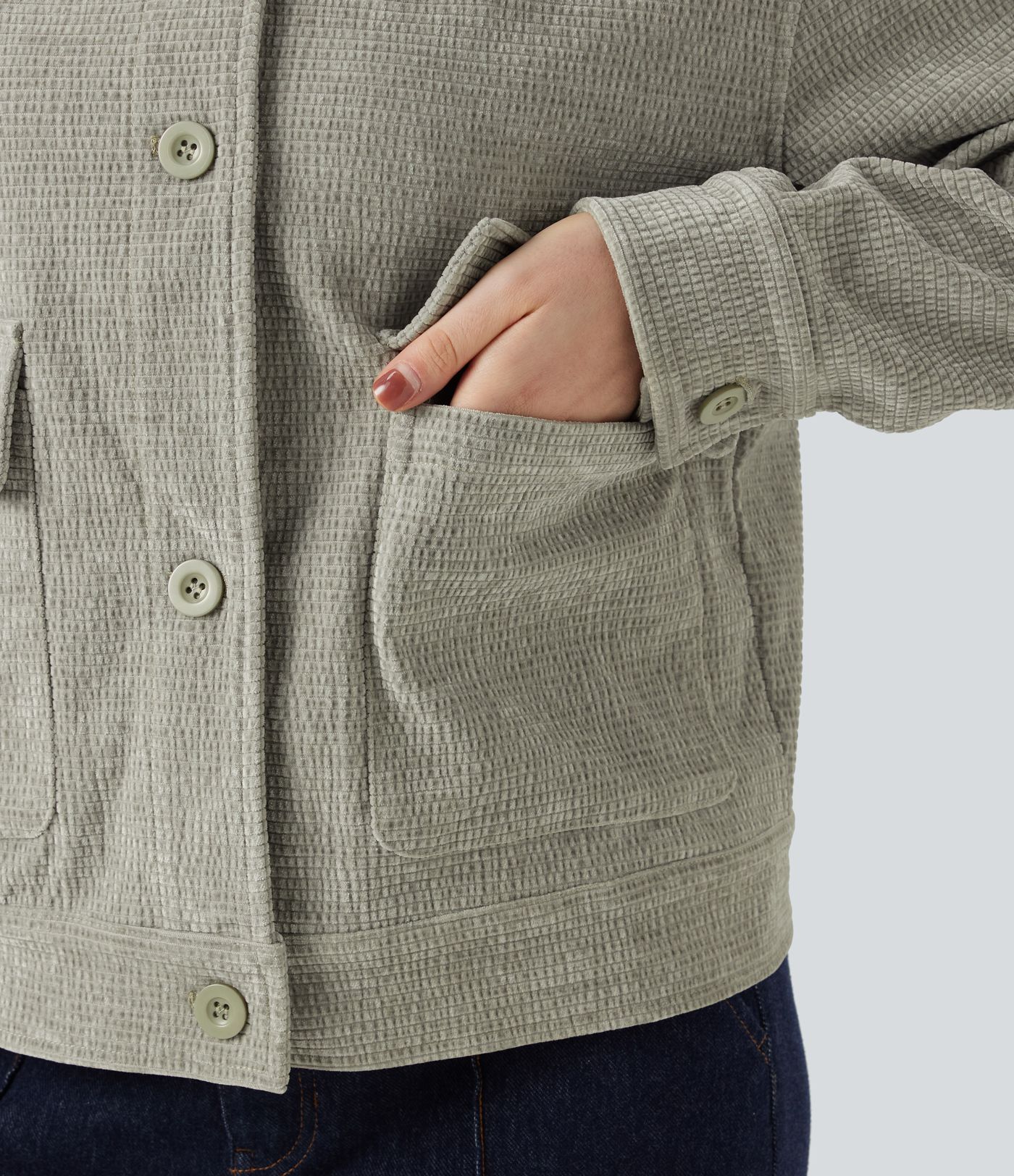 Jacke mit langen Ärmeln und Taschen