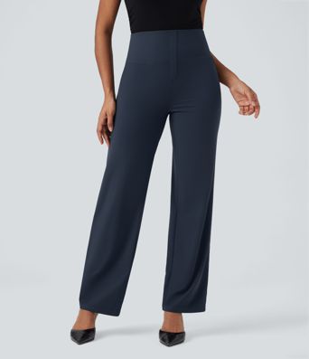 Halara UltraSculpt™ SoCinched spodnie z wysokim stanem i modelującą kontrolę kontroli, zabezpieczoną nogawką, z kieszeniami