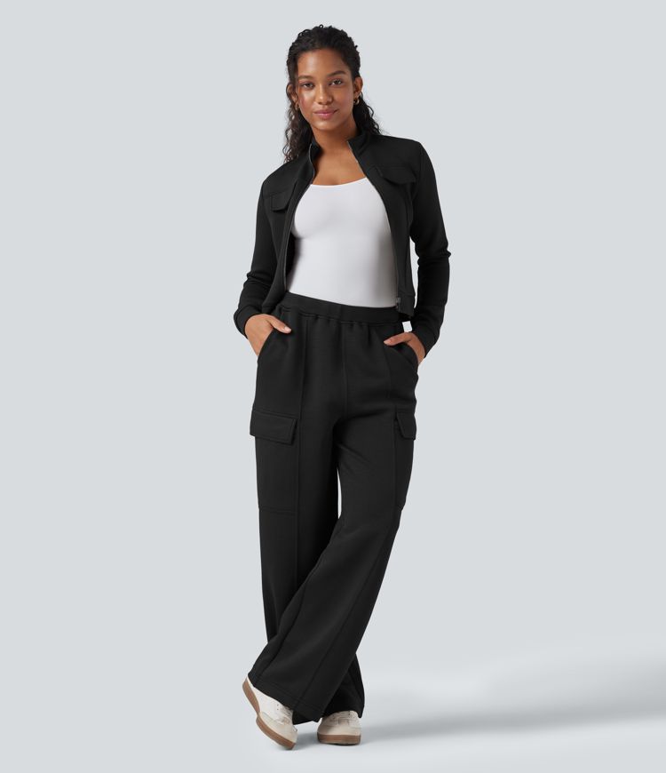 SpacerTek™ Stand Collar Long Sleeve Workout Jacket