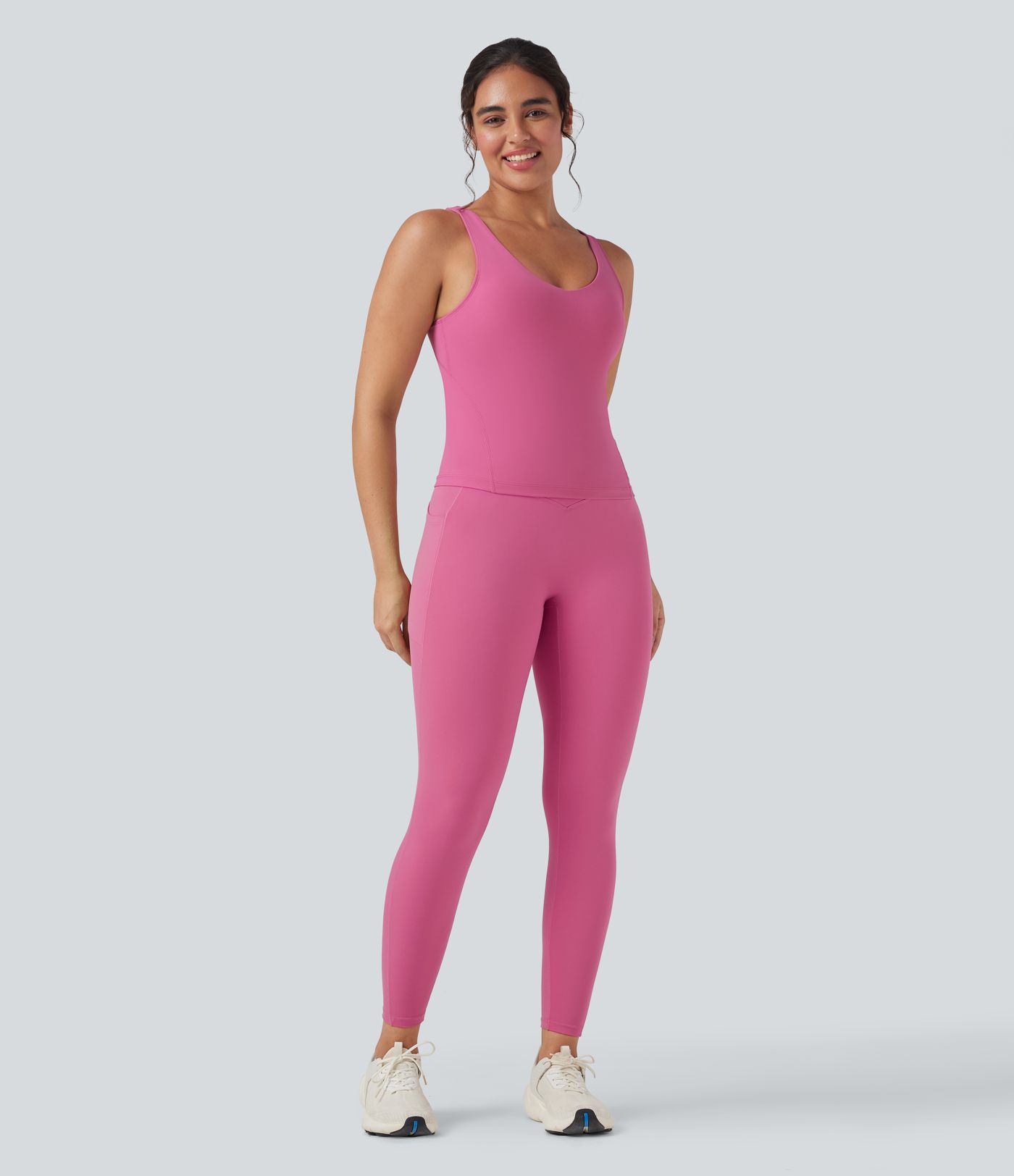 Halara UltraSculpt™ Deep V-Neck Scoop Back Yoga Tank Top