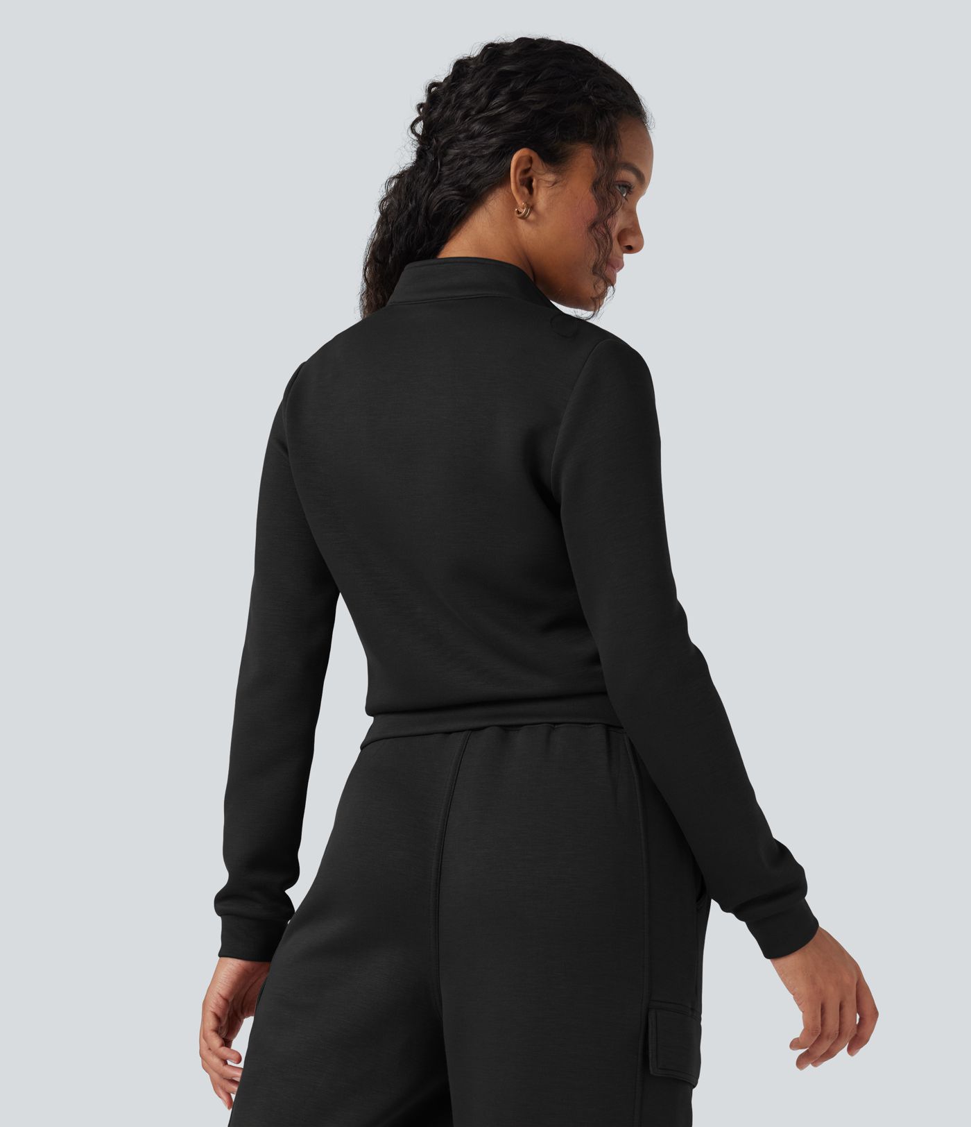 SpacerTek™ Stand Collar Long Sleeve Workout Jacket