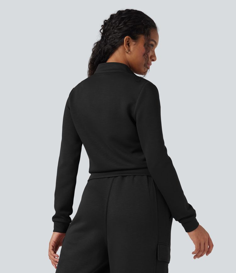 SpacerTek™ Stand Collar Long Sleeve Workout Jacket