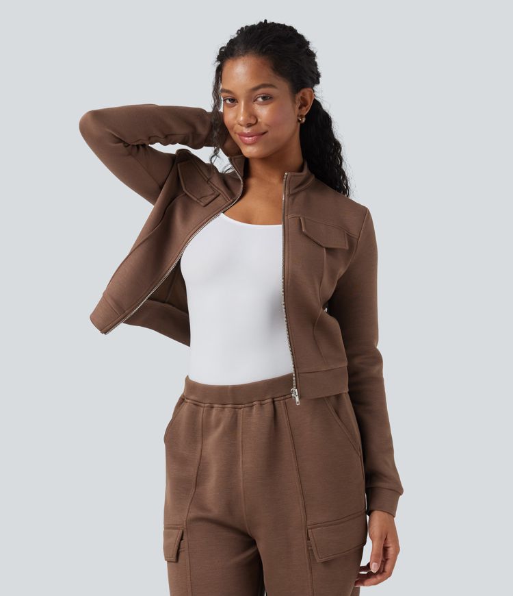 Veste de sport SpacerTek™ col montant, manches longues