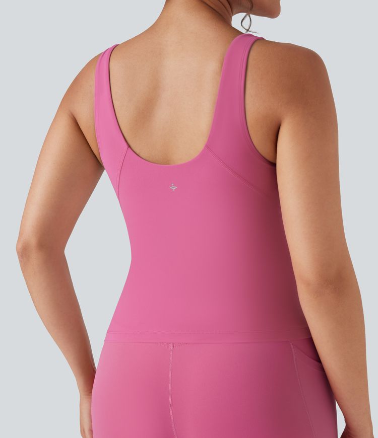 Halara UltraSculpt™ Deep V-Neck Scoop Back Yoga Tank Top