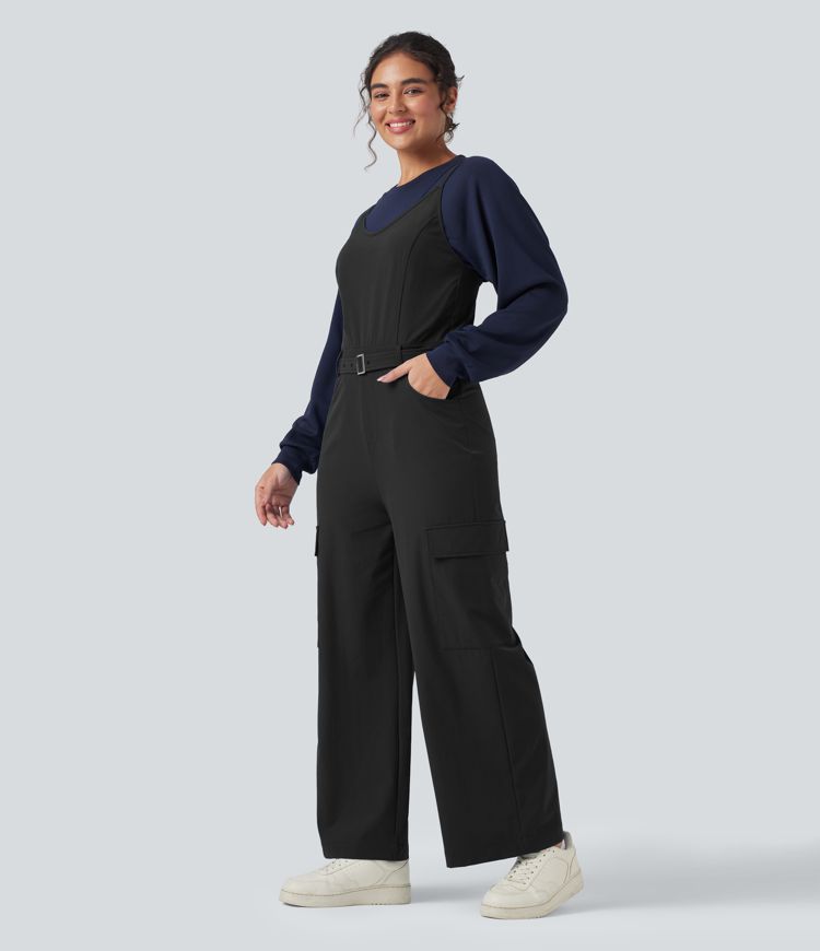 Jumpsuit de senderismo con cinturón y bolsillos