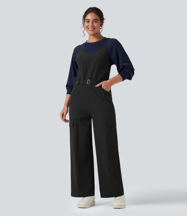 Jumpsuit de senderismo con cinturón y bolsillos