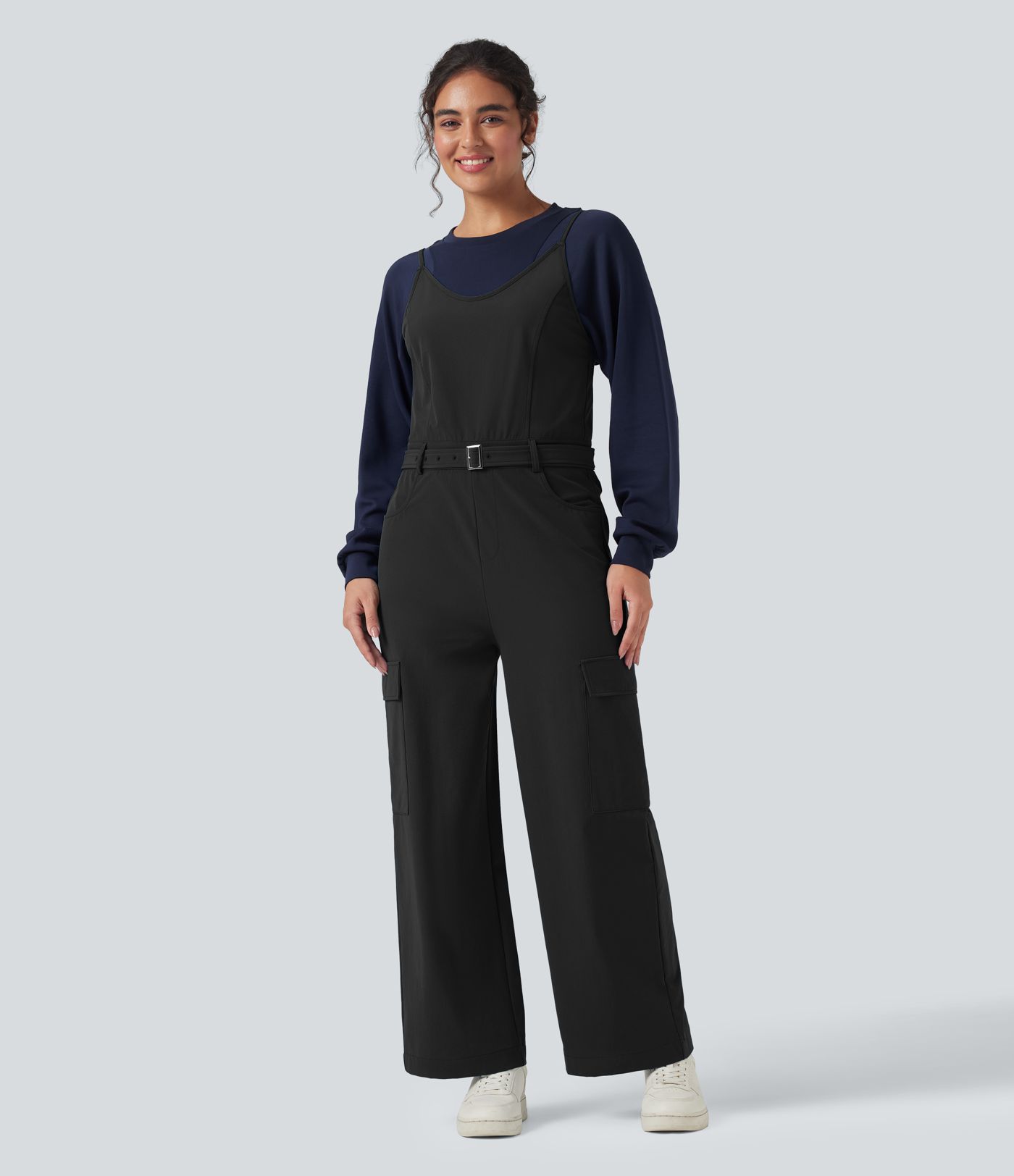 Jumpsuit de senderismo con cinturón y bolsillos