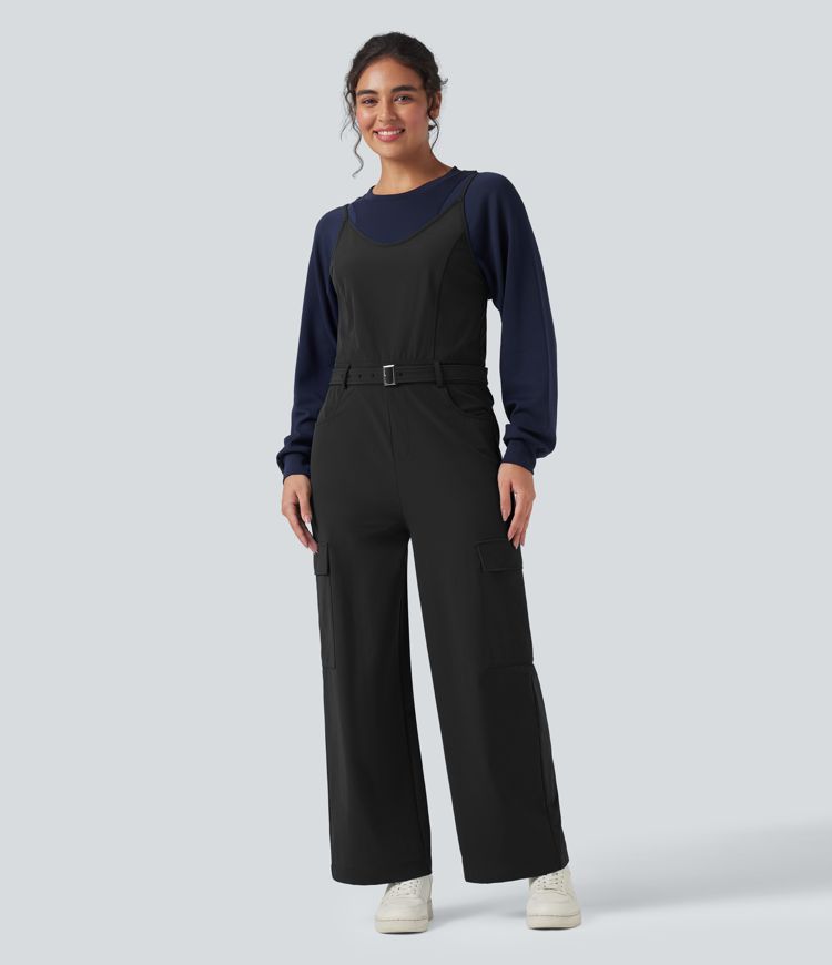 Jumpsuit de senderismo con cinturón y bolsillos