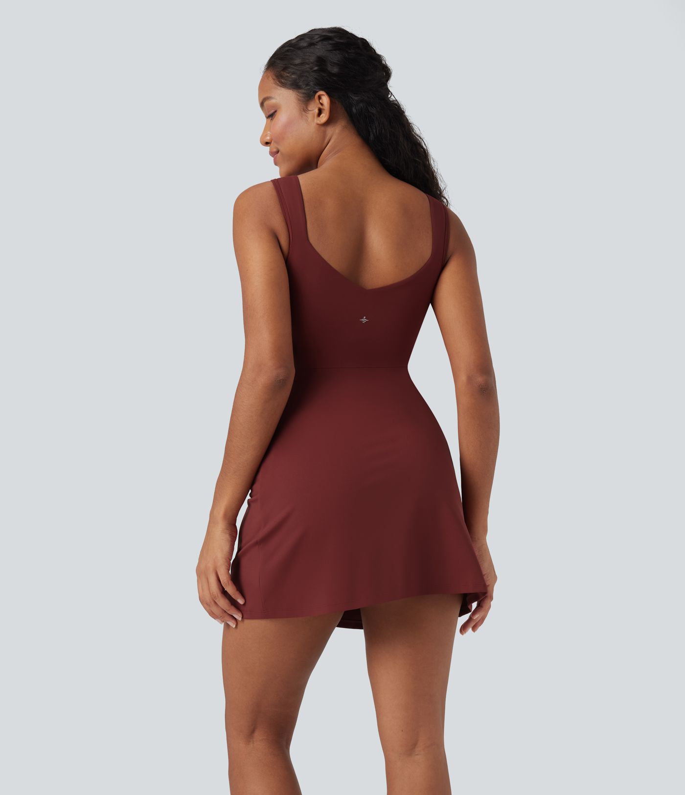 SoftlyZero™ Airy Tummy Control 2-Piece Cool Touch Mini Workout Active Dress with Pocket