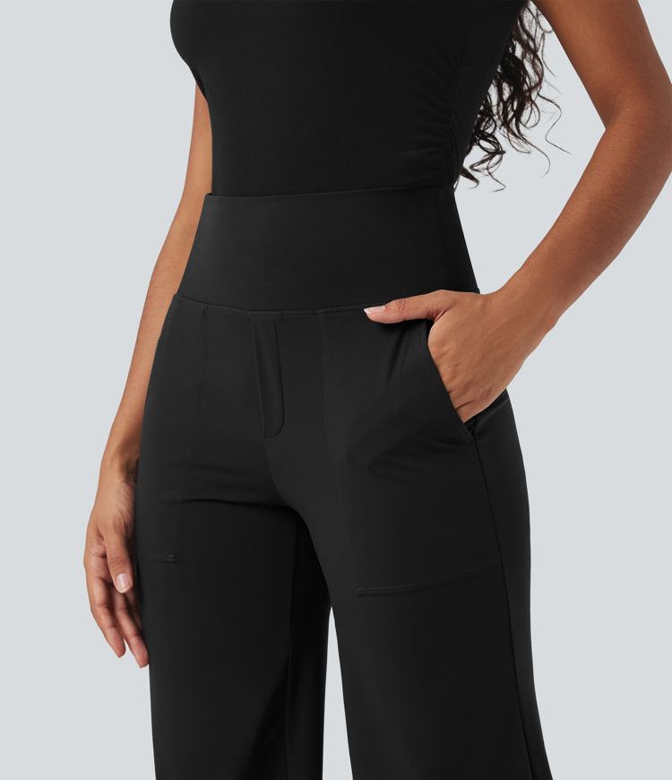 Halara UltraSculpt™ High Waisted Tummy Control Straight Leg Work Pants with Pockets