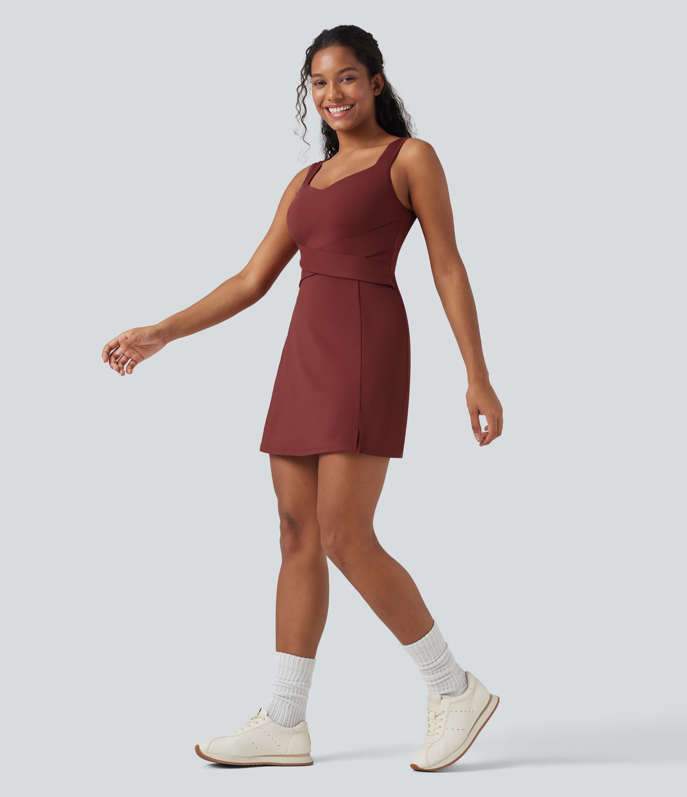 Robe active d'entraînement mini 2 pièces SoftlyZero™ aérée gainante toucher frais avec poche