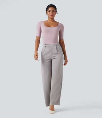 SoftlyZero™ Airy Scoop Neck Short Sleeve Cool Touch Work T-Shirt