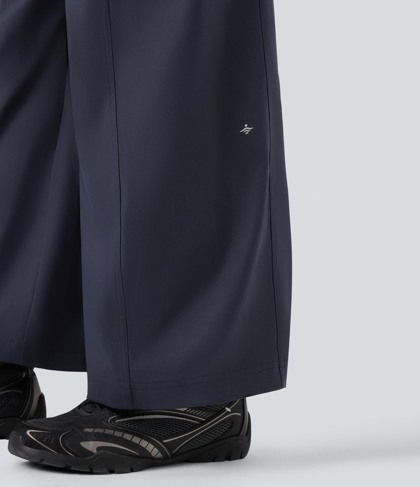 Water Repellent Wear-Resistant High Waisted Drawstring Straight Leg Hiking Pants with Pockets