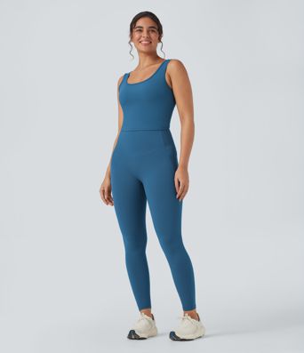 Halara UltraSculpt™ U Neck Crossover Cropped Yoga Tank Top