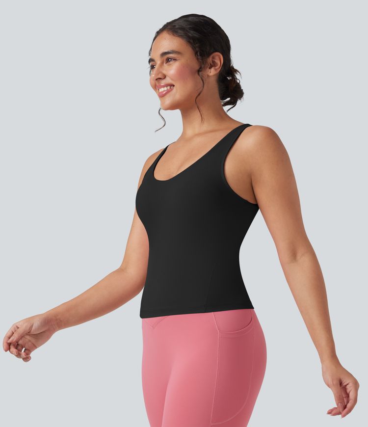 Halara UltraSculpt™ Débardeur de yoga à décolleté en V profond et dos échancré Halara UltraSculpt™ Débardeur de yoga à décolleté en V profond et dos échancré