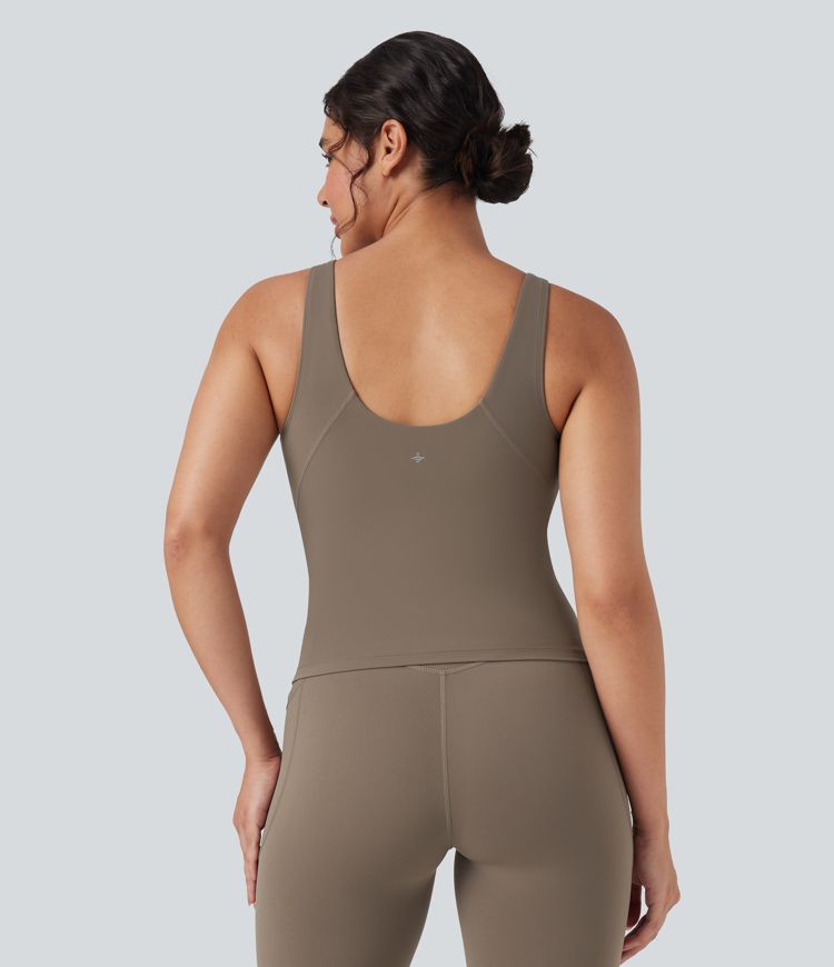 Halara UltraSculpt™ Deep V-Neck Scoop Back Yoga Tank Top
