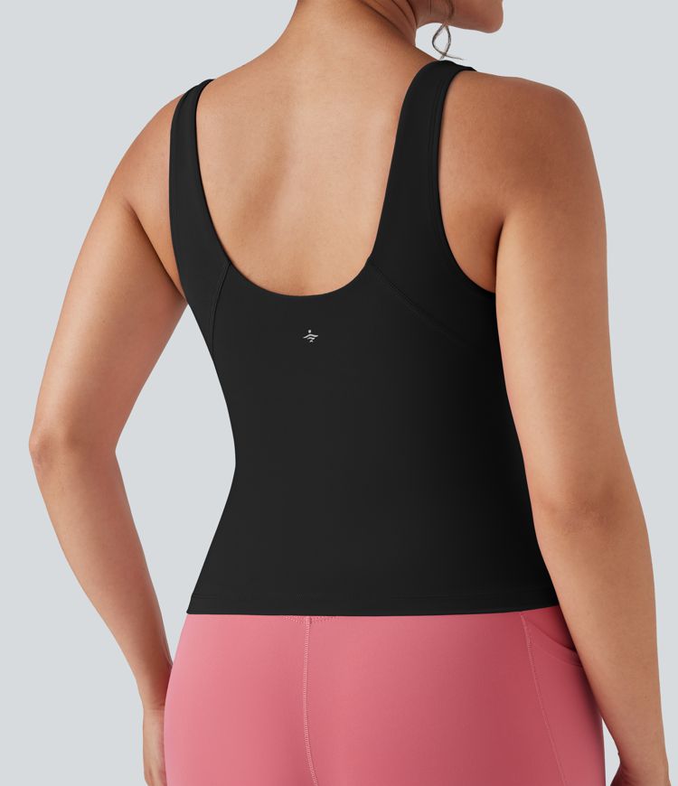 Halara UltraSculpt™ Débardeur de yoga à décolleté en V profond et dos échancré Halara UltraSculpt™ Débardeur de yoga à décolleté en V profond et dos échancré