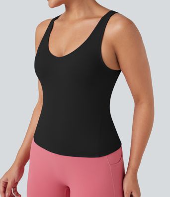 Halara UltraSculpt™ Débardeur de yoga à décolleté en V profond et dos échancré Halara UltraSculpt™ Débardeur de yoga à décolleté en V profond et dos échancré