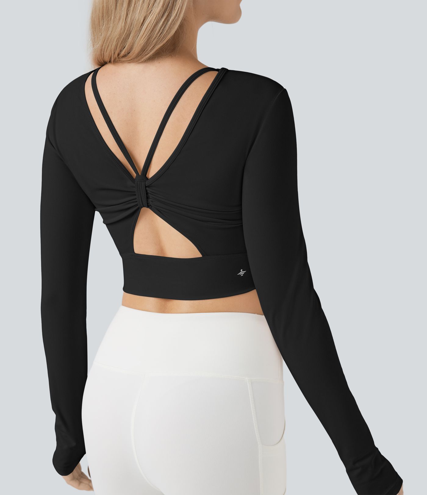 SoftlyZero™ Plush Cut-out Thumb Holes Yoga Sports Top-Front and Back Wearable